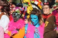 Woman in Avatar Makeup and Costume. Carnival of Nice 2016