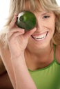 Woman with avocado Royalty Free Stock Photo