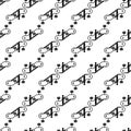 Woman baby pram up escalator pattern seamless vector Royalty Free Stock Photo