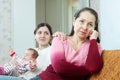 Woman with baby tries reconcile with her mother