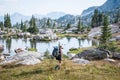 Woman Backpacking Royalty Free Stock Photo