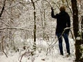 Woman in Backwoods Royalty Free Stock Photo