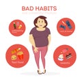 Woman bad habits.