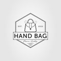 woman bag or handbag or sling bag logo vector illustration design Royalty Free Stock Photo