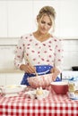 Woman Baking In Kitchen Royalty Free Stock Photo