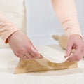 Woman Baking Pizza