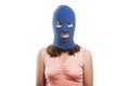 Woman in balaclava Royalty Free Stock Photo