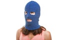 Woman in balaclava Royalty Free Stock Photo