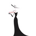 Woman in the ball gown silhouette