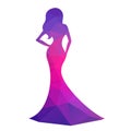 Woman in the ball gown silhouette