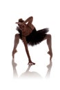 Woman ballerina in black tutu pack