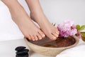 Foot Care Oasis: Indulge in Serenity with a French Pedicure Royalty Free Stock Photo