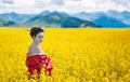 Woman with bare shoulders looking back Royalty Free Stock Photo