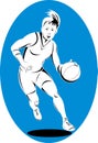 Woman basketball player Royalty Free Stock Photo