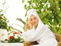 Woman after bath Royalty Free Stock Photo
