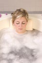 Woman in bath resting Royalty Free Stock Photo