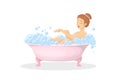 Woman in bath.