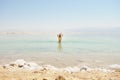 Woman bathe at the Dead Sea Royalty Free Stock Photo