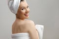 Woman with bathtowel Royalty Free Stock Photo