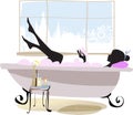 Woman in bathtub. Royalty Free Stock Photo