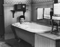 Woman in bathtub Royalty Free Stock Photo