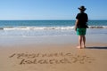 Woman on beach holiday, Magnetic Island