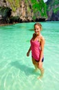 Woman on beach, Phi Phi Islands, Thailand