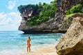 Woman On Beach On Summer Travel Vacation On Paradise Island Royalty Free Stock Photo