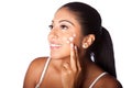 Woman beaty facial moisturizing exfoliating lotion Royalty Free Stock Photo