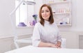 Woman beautician doctor at work in spa center Royalty Free Stock Photo