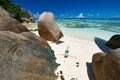 Woman at beautiful beach Royalty Free Stock Photo