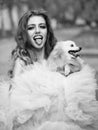 Glamour woman with dog Royalty Free Stock Photo