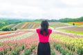 Woman with beautiful landscape Royalty Free Stock Photo