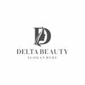 Letter D and woman beauty logo concept for your logo