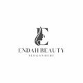 Letter E and woman beauty logo concept for your logo