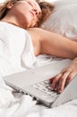 Woman in bed Royalty Free Stock Photo