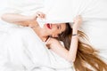 Woman in the bed Royalty Free Stock Photo