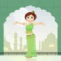 Woman belly dance at the mosque