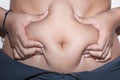 Woman belly fat overweight Royalty Free Stock Photo