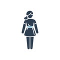 Woman with Belt Icon Royalty Free Stock Photo