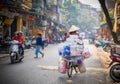 Woman Bicycle Rider, Hanoi, Vietnam