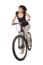 Woman bicyclist