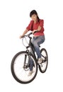 Woman bicyclist