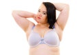 Woman big breast wearing bra Royalty Free Stock Photo