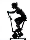 Woman biking workout fitness posture