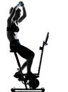 Woman biking workout fitness posture Royalty Free Stock Photo