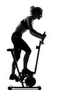 Woman biking workout fitness posture Royalty Free Stock Photo