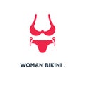 woman bikini . lingerie fashion design icon. swimsuit concept sy