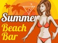 Woman bikini vector design template. Vector image