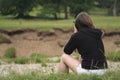 Woman birdwatching Royalty Free Stock Photo